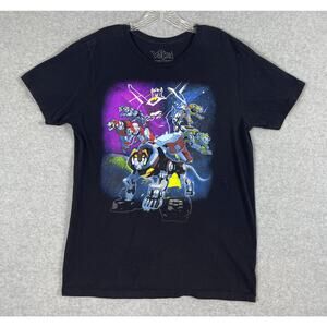 Voltron Defender of the Universe T Shirt Size‎ L Black Vintage Style
